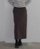 BUT'TON Standard Fit Long Skirt (Charcoal Brown)