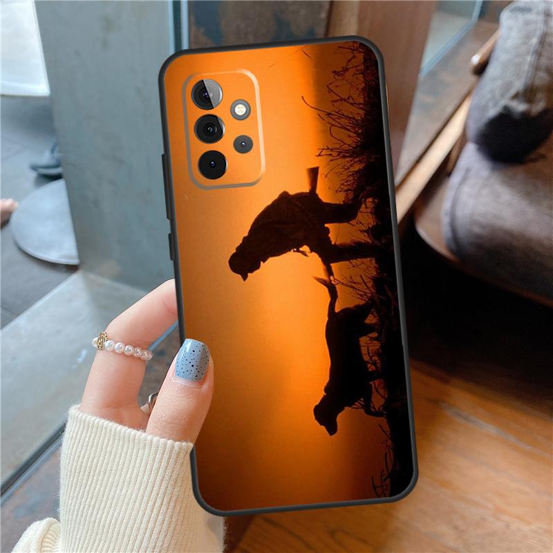 Hunter Man Fishing Dog Case For Samsung Galaxy A16 A13 A26 A36 A56 A06 A55 A35 A15 A54 A34 A14 A53 A12 A22 A32 A52