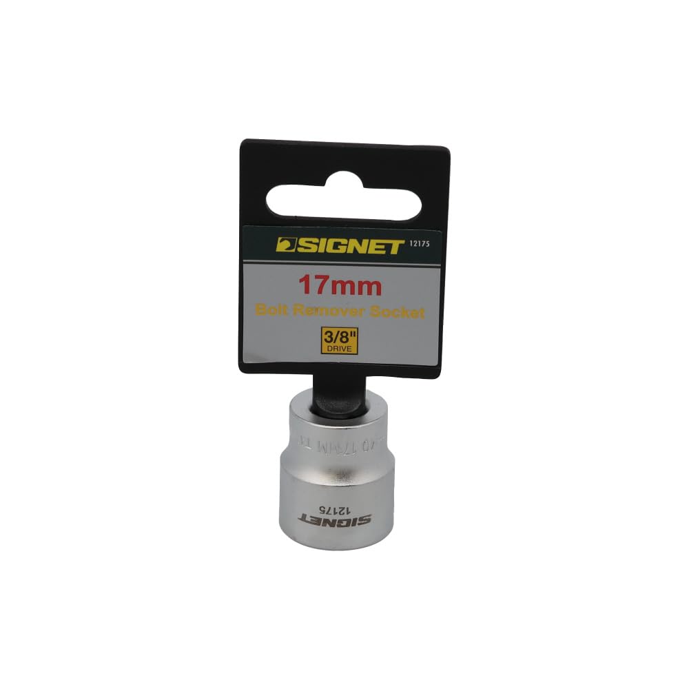 SIGNET Bolt Remover 12175 3/8DR Socket, 17mm,