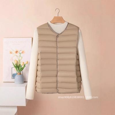 New Light Down Cotton Vest Women's Autumn and Winter Collarless Liner Short Women's Vest Large Size Vest Jacket