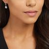 Swarovski Element Earrings Women's White Gold 5142721