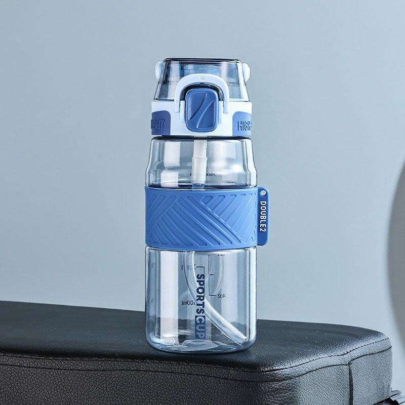 1pc 1000ml or 800ml or 600ml Outdoor Sports Portable Water Bottle Leak-Proof Leak-proof, Portable Space Cup with Measuring Scale