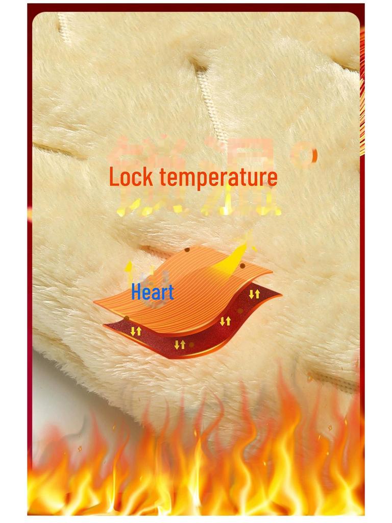 Men's Lambskin Thickened Velvet-Lined Warm Casual Pants: Large Size Cold-Proof Outerwear for Middle-Aged & Elderly.