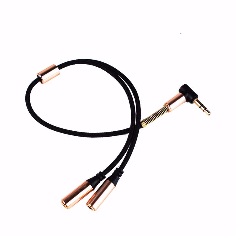 3.5MM Jack Plug Y Splitter Audio Stereo Extension Earphone Headphone Extension Cable