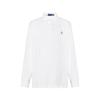 Polo Solid Logo Embroidered Pullover Straight Long Sleeve Polo Shirt Men Tops White 710671784-016