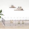 3114022 vidaXL Pet Cage 44 Panels and Door Black 35x35 Cm