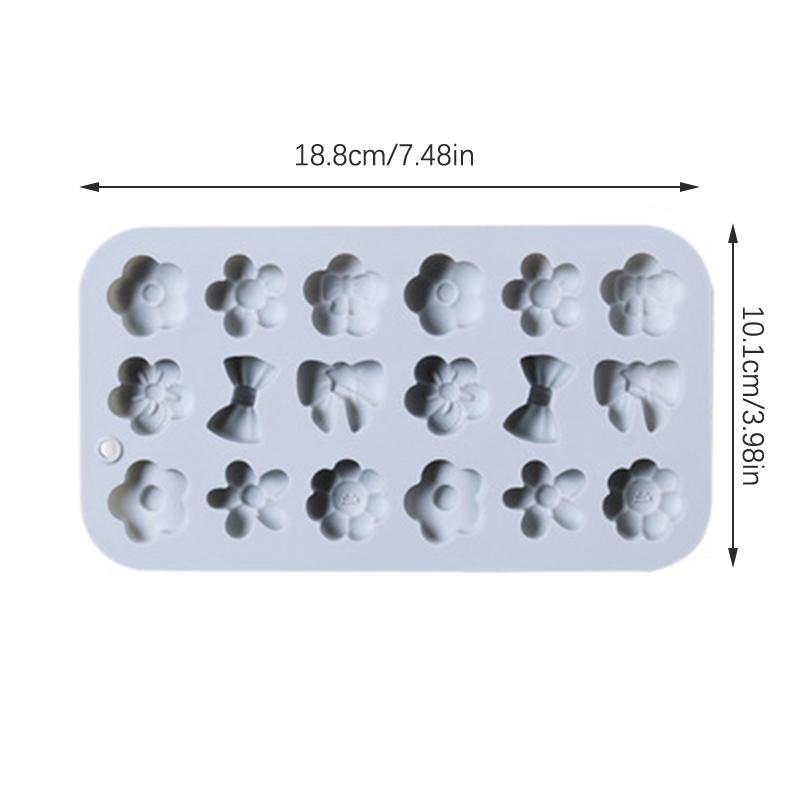 Cartoon Flower Leaves Shape Silicone Cookie Mold Uppercase Bows Chocolate Fondant Pastry Cake Decoration Tools DIY Sugar Forms