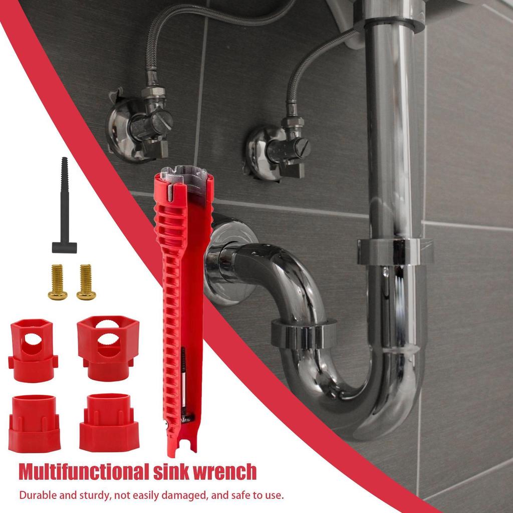 14In1 Bathroom Wrench Set Faucet And Sink Installation Multifunctional Angle Valve Water Heater Plumbing Universal Repair Tool