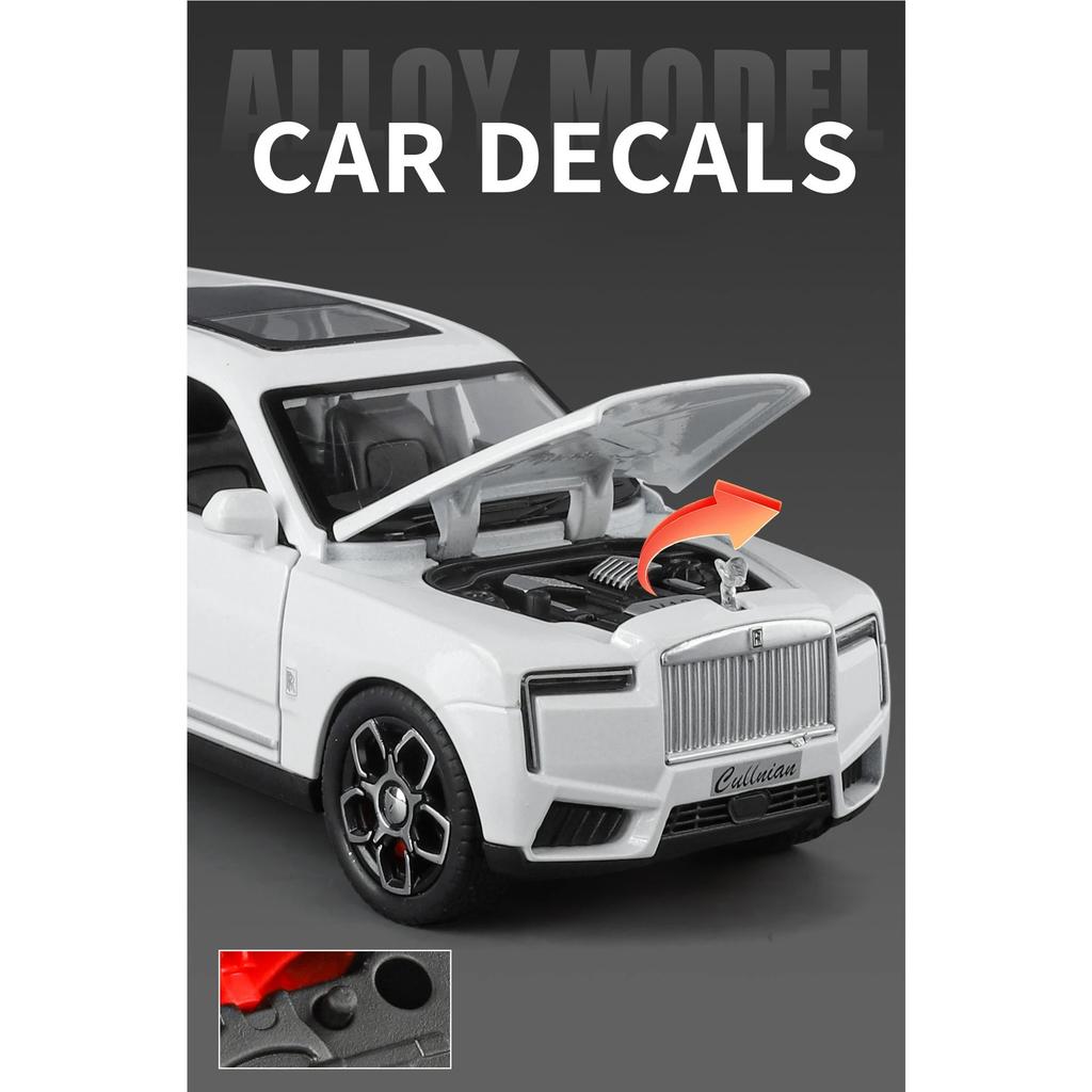 NEW 1/32 Rolls-Royce Cullinan SUV Alloy Car Model Sound and Light Pull Back Children's Toy Collectibles Birthday Gift
