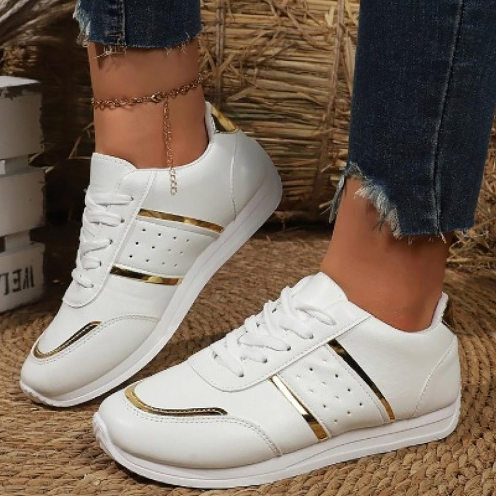 Scarpe Comode da Donna Scarpe Sportive Casual da Donna in Pelle Scarpe da Ginnastica Bianche Scarpe da Corsa Scarpe Casual alla Moda Zapatillas De Mujer