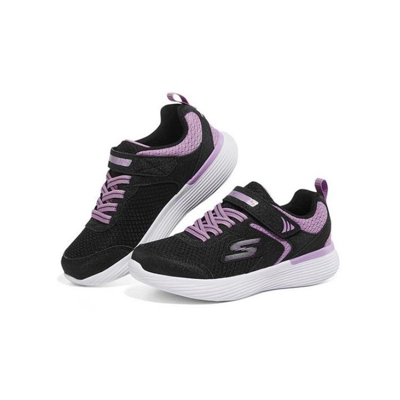Skechers Kids Go Run 400 V2 Kids Low Top Running Shoes Black Purple 302537L-BKLV