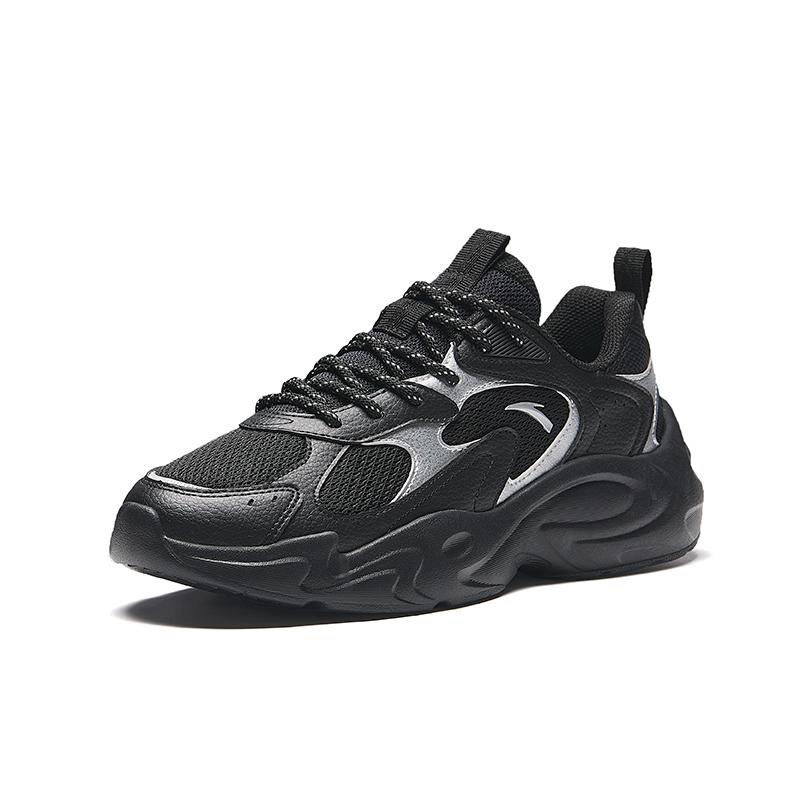 New Anta Low Top Chunky Sneakers Men's Black 912438805-1