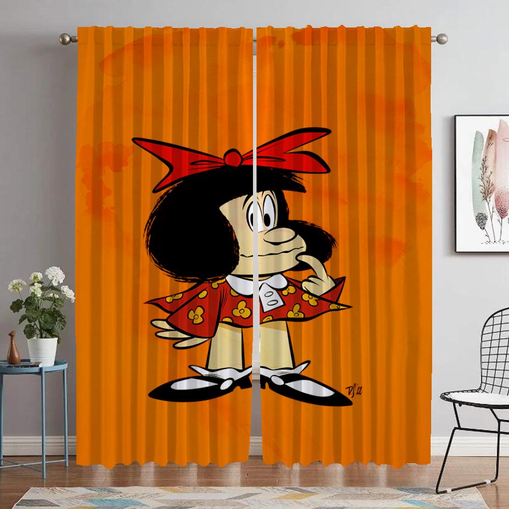 Window Curtain for Room 2 Panel Mafaldas Curtains for Bedroom Partition Home Interior Curtains Shades Living Kitchen Blackout