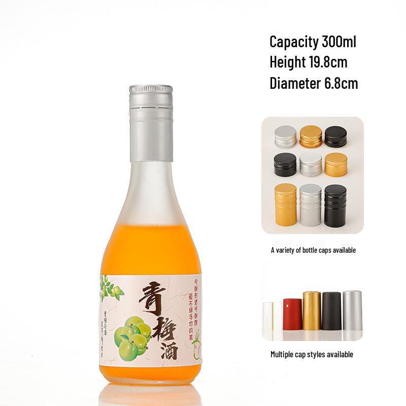 New Arrival Frosted Glass Wine Bottle – Transparent, Sealed, and Ideal for Baijiu or Homebrew
