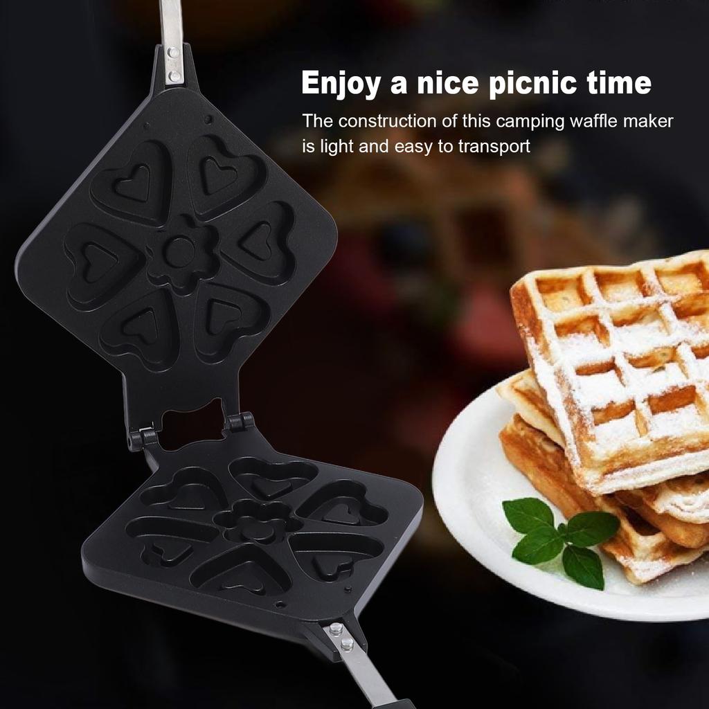 Heart Shape Waffle Maker Pan Non Stick Double Sided Baking Pan Breakfast Sandwich Maker Small Kitchen Appliances