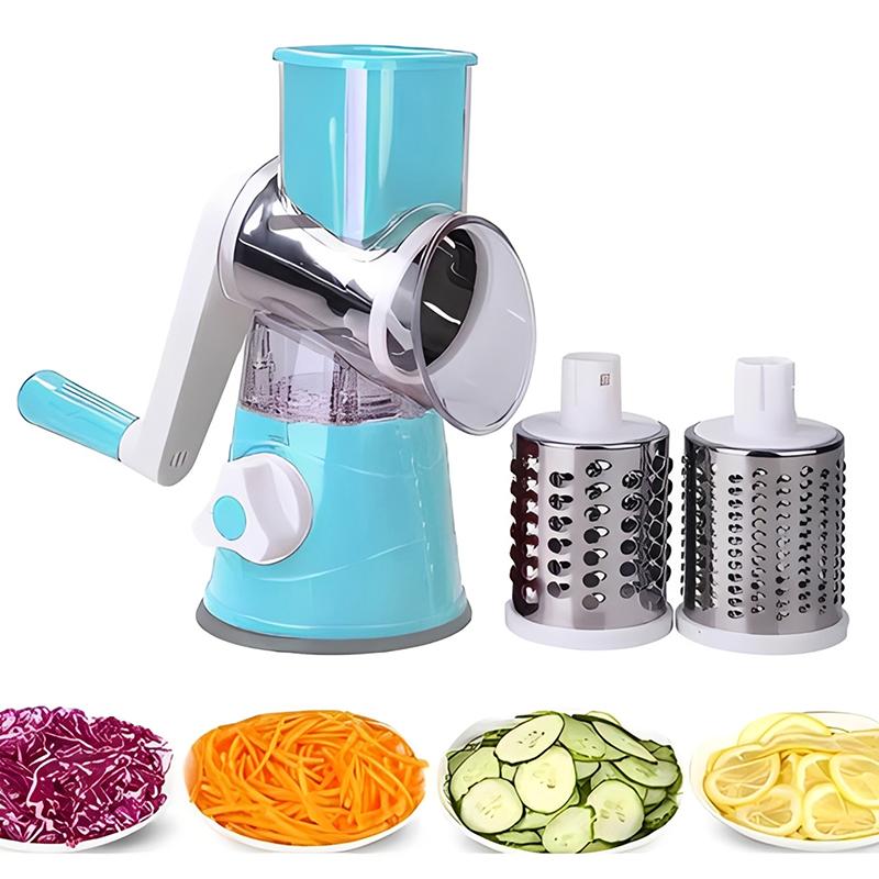 Kitchen Multifunctional Vegetable Slicer Fruit Cutter Cheese Shredder Tabletop Rotary Drum Grater