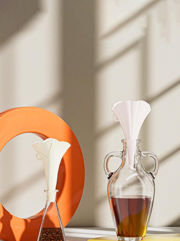 1pc Foldable Kitchen Funnel, Everyday Use,Multi functional foldable funnel for household use, large diameter kitchen filter