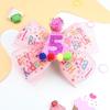 Sprinkle Confetti Hair Bow Clip - First Birthday Pink Party Decoration For Baby Girls, Ice Cream Theme 1St Birthday