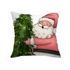 New Pink Christmas Santa Claus Digital Printed Cushion Pillowcase Holiday Decorative Pillowcase