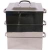 Mikojima Manufacturing PE 18-8 Commercial Square Steamer 2 Tiers 33cm (Lid X 1, Core X 2, Water Tank X 1) 045010