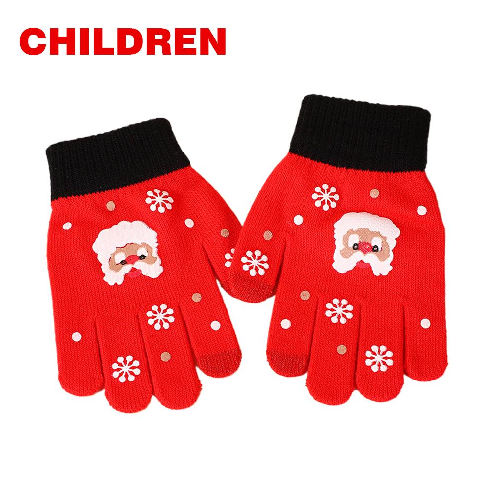 Premium Knitted Christmas Gloves Santa Snowflake Design Touchscreen Compatible Warm Winter Adult Kids Sizes Festive Gift
