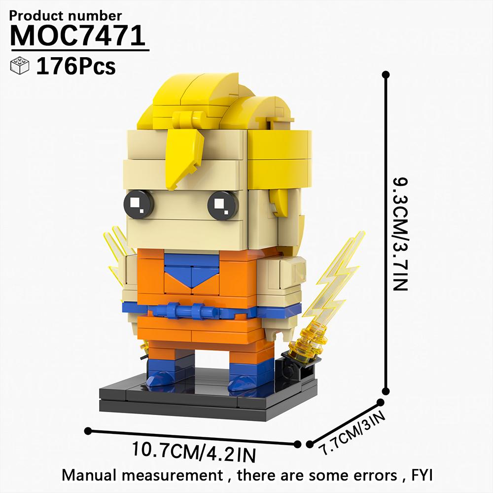 MOOXI Anime Series MOC Bricks BrickHeaded Figure Loong DIY Adult Building Blocks Set Model Kids Education Toys For Children Gift