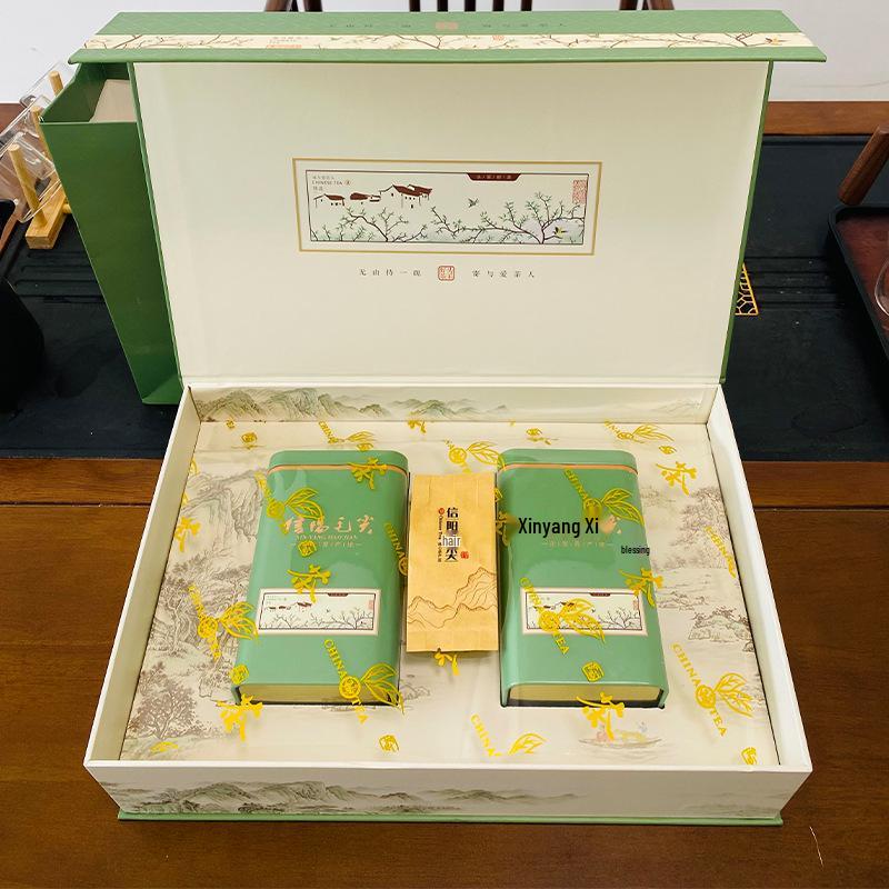 Xinyang Maojian Spring Tail Handmade Green Tea Gift Box - Pure Bud Rations