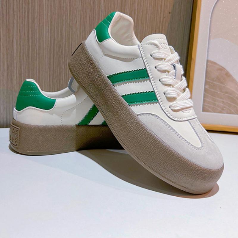 Genuine leather Dexun shoes, fashionable sneakers thick-soled sports shoes versatile white shoes lightweight Forrest Gump shoes casual women's shoes