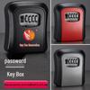 Wall-Mounted Password Key Box for Construction Sites and Homestays - Easy Install, No Drilling Required, Temporary Anti-Theft Door Lock.