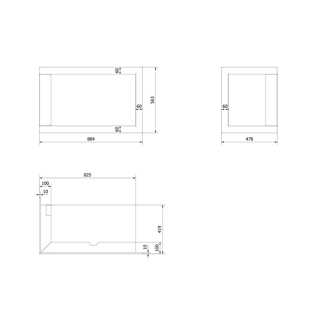 STEEL FRAME FOR FLOKI M LEFT AND RIGHT