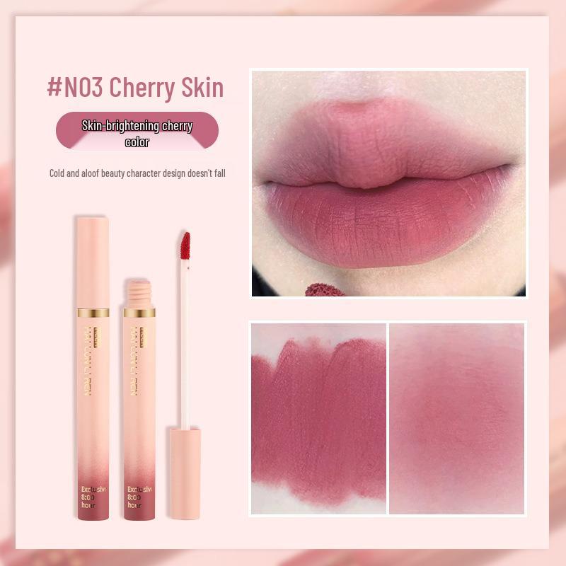 Douyin Popular Matte Velvet Lip Mud – Non-Stick, Soft Mist Lip Gloss for Students, Whitening, Affordable Makeup