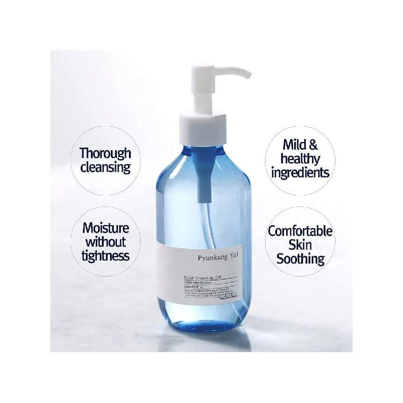 Demachiant profund Pyunkang Yul(Tipul de ulei) Pentru o demachiere de lungă durată, uleiul de jojoba curăță porii și îndepărtează impuritățile, fără iritații.,  (290 ml)