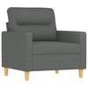 Vidaxl Armchair with Footrest, Dark Gray, 60 Cm, Upholstered In Fabric