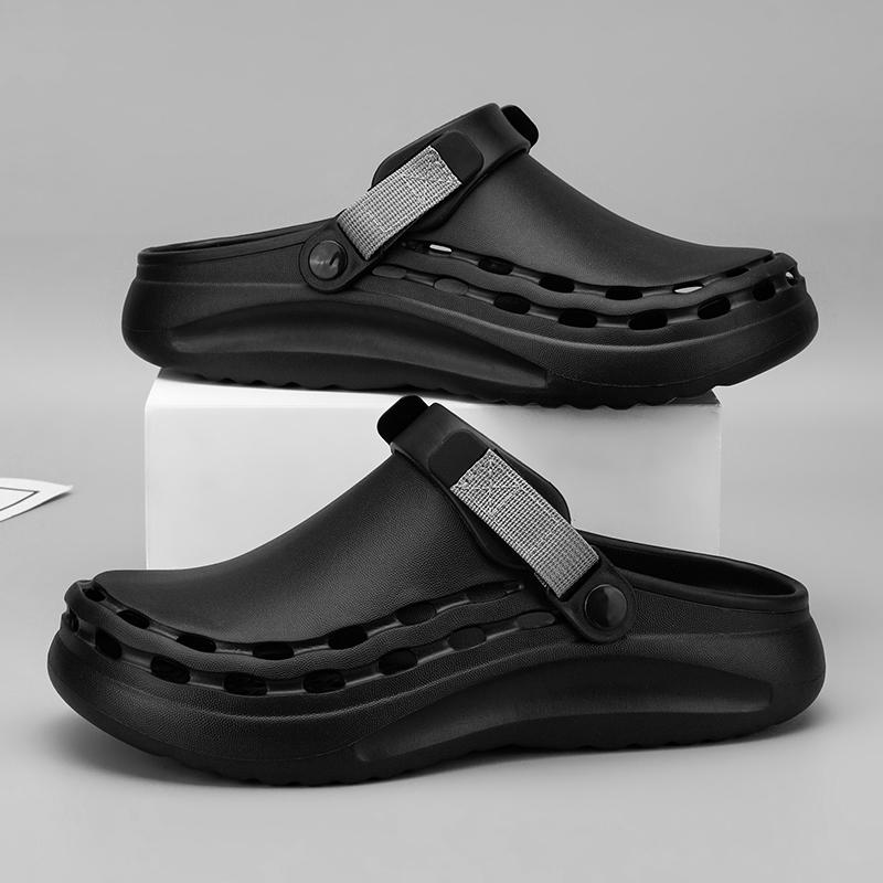 Summer Men Slippers Waterproof Outdoor Clogs Flat Sandals Beach Slippers Soft Flip Flops Platform Comfortable Casual Shoes 40-45