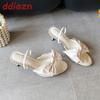 Mode Mode Schleife Damen Dünne Absätze Sandalen Schuhe Weiblich Runde Zehen Schuhe Elegant Damen Absatzsandalen Pantoletten Schuhe