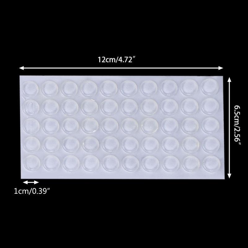 50Pcs Door Stops Stopper Silicone Cabinet Adhesive Bumper Damper Buffer Pad