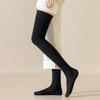 1 Pair Thicken Women's Socks Solid Color Warm Thick Stockings High Knee Socks  Warm Knees and Legs