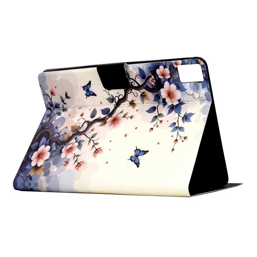 Für Lenovo Tab M11/Xiaoxin Pad 11 2024 Ständerhülle Musterdruck Tablet Lederhülle mit Auto Wake/Sleep