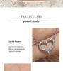 925 Sterling Silver Heart Pendant Necklace, White Gold Plated - Perfect Gift for Women