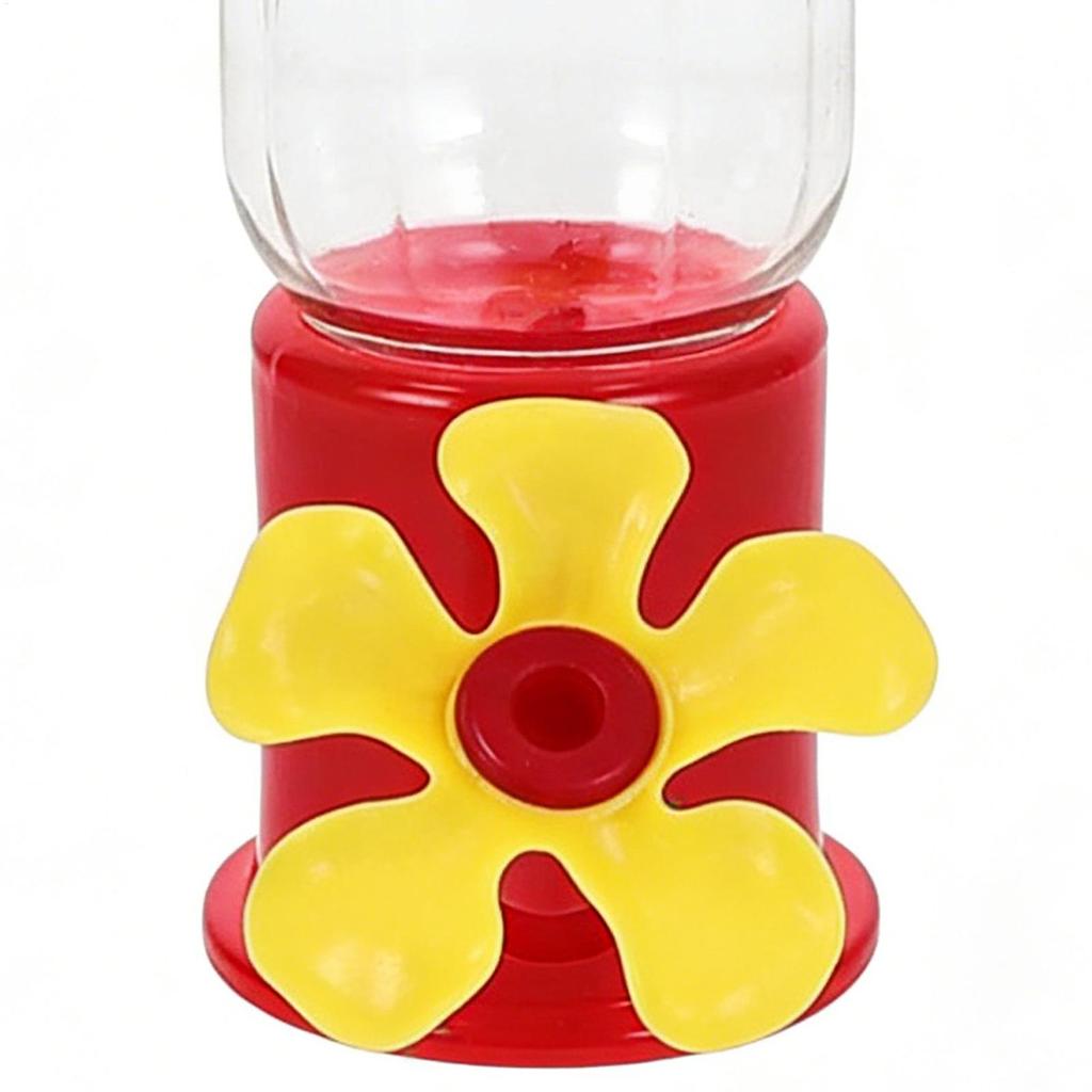 Hummingbird Feeders for Outdoors Transparent Station 4 Piece Ant and Bee Proof Mini Hummingbird Feeder with Stainless Hooks