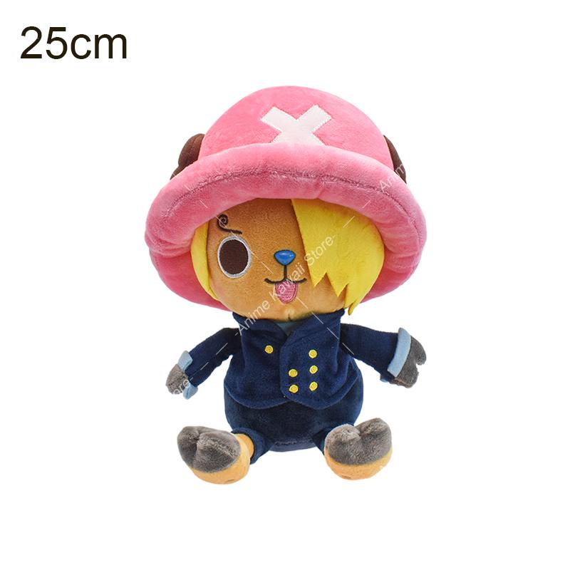 One Piece Anime Plush Toy Cartoon Tony Chopper Cosplay Figure Luffy Chopper Sanji Cute Stuffed Doll Kids Xmas Gift