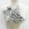 Sequins Flower 3D Embroidery Patches Handmade Lace Fabrics Applique Embroidered Floral Patches