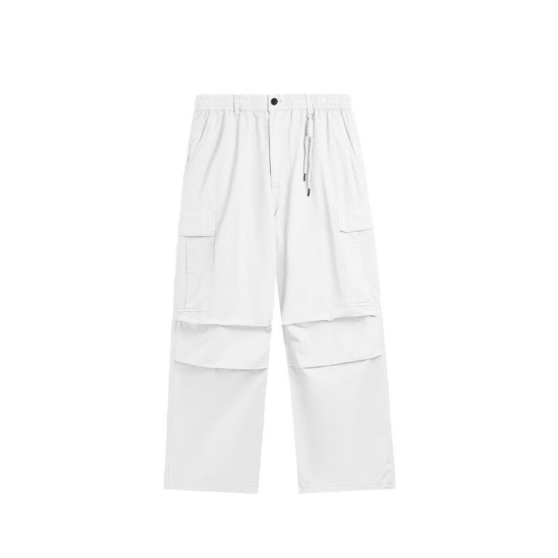 Classic Design Multi Flap Pockets Cargo Pants Men's Loose Fit Drawstring Cargo Pants for Skateboarding Street Outdoor Camping