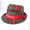 Christmas Fedora Hats Adults Classic Breathable Festive Snowflake Pattern Headwear Soft Christmas Fedora Hat For Family Men