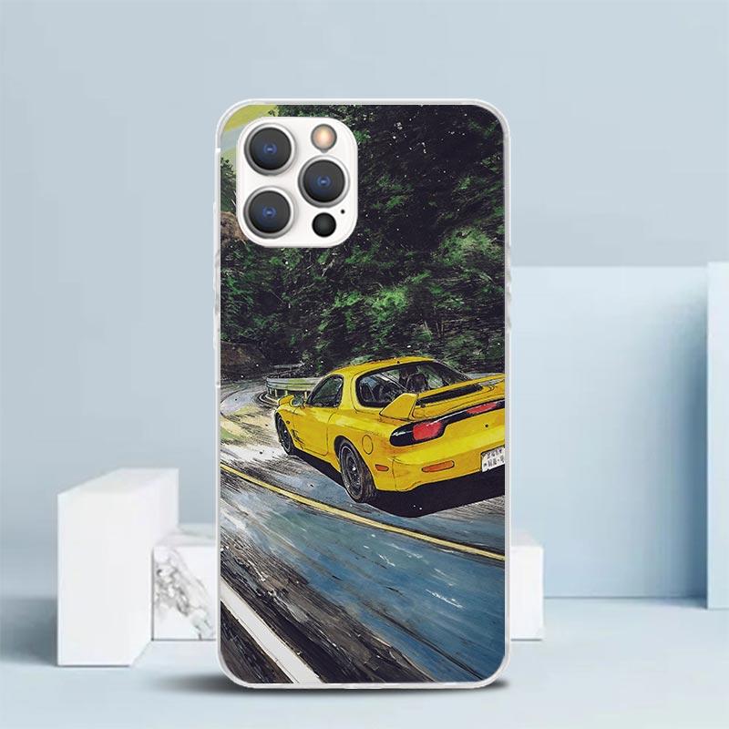 JDM Car RX7 Cool Soft Cover for iPhone 16 17 Air 15 14 Pro Max 16E Phone Case 13 Mini 12 11 7 SE 8 Print Pattern Fit Cases 16 17