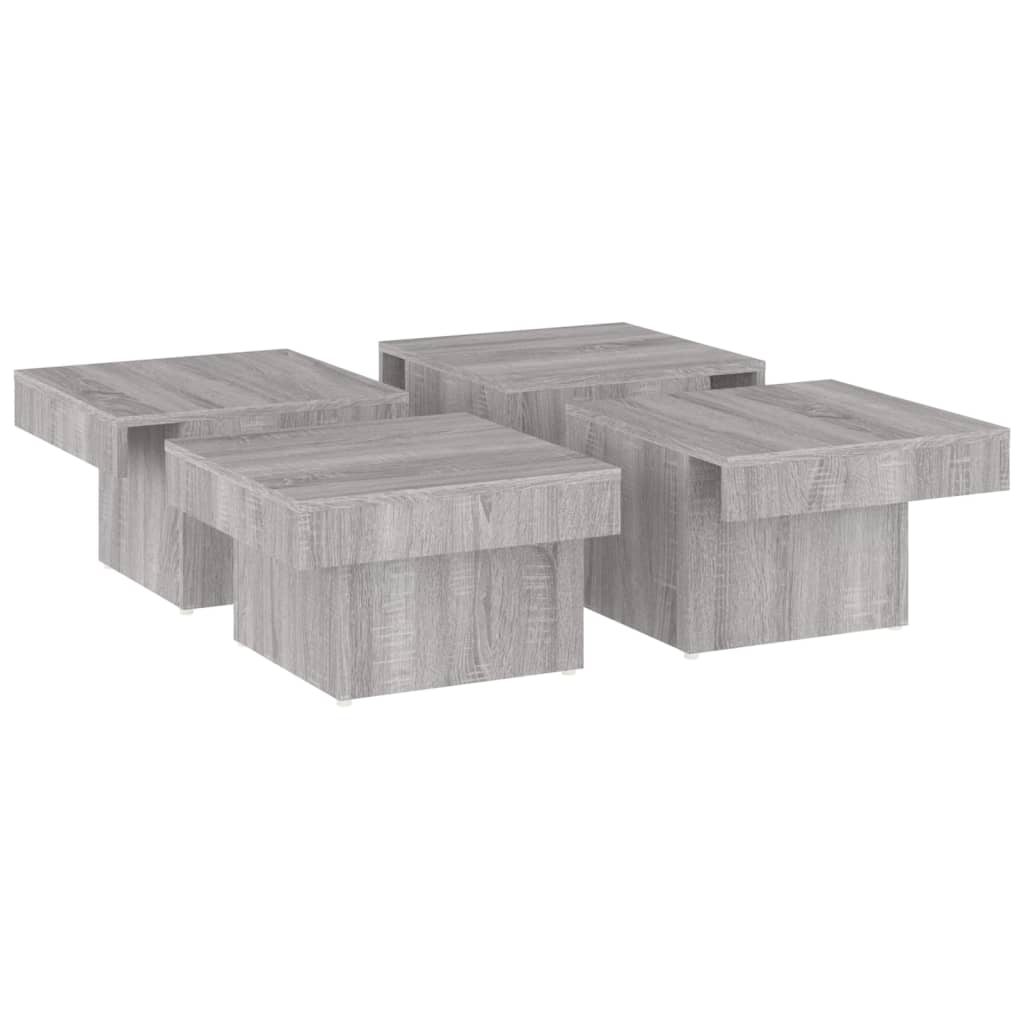 Coffee Table Gray Sonoma 90 x 90 x 28 cm Particleboard