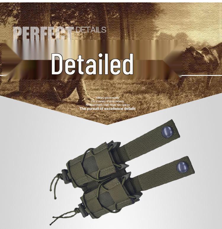 Tactical MOLLE-Compatible Double Magazine Pouch - Durable Nylon