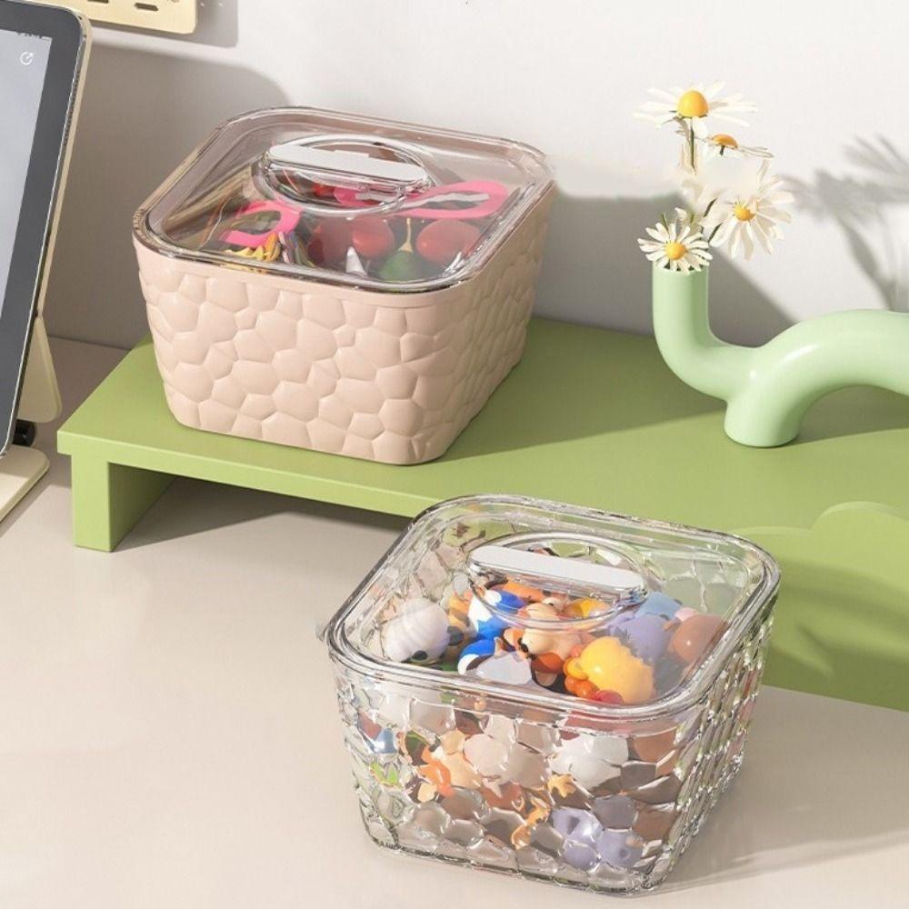 Dust-proof Hair Accessory Storage Box Plastic Laundry Pods Container  Hair Clip Storage