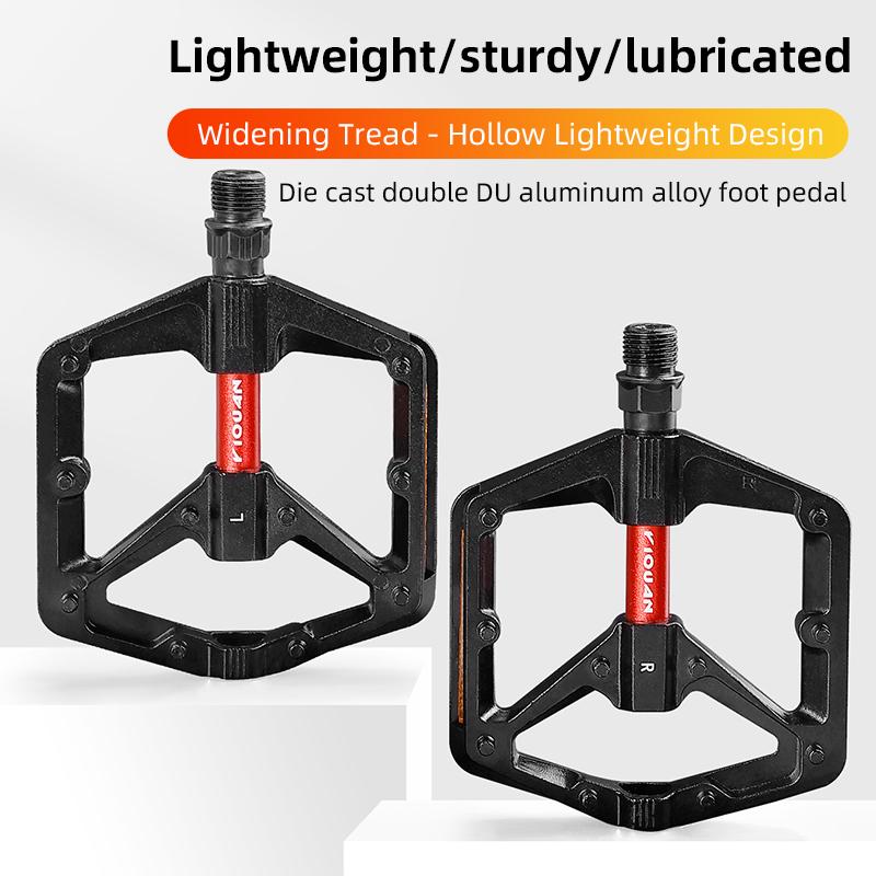 Double DU Bicycle Pedals Lightweight Bearing Anti-slip Large Platform Road Bike MTB Bike Pedal