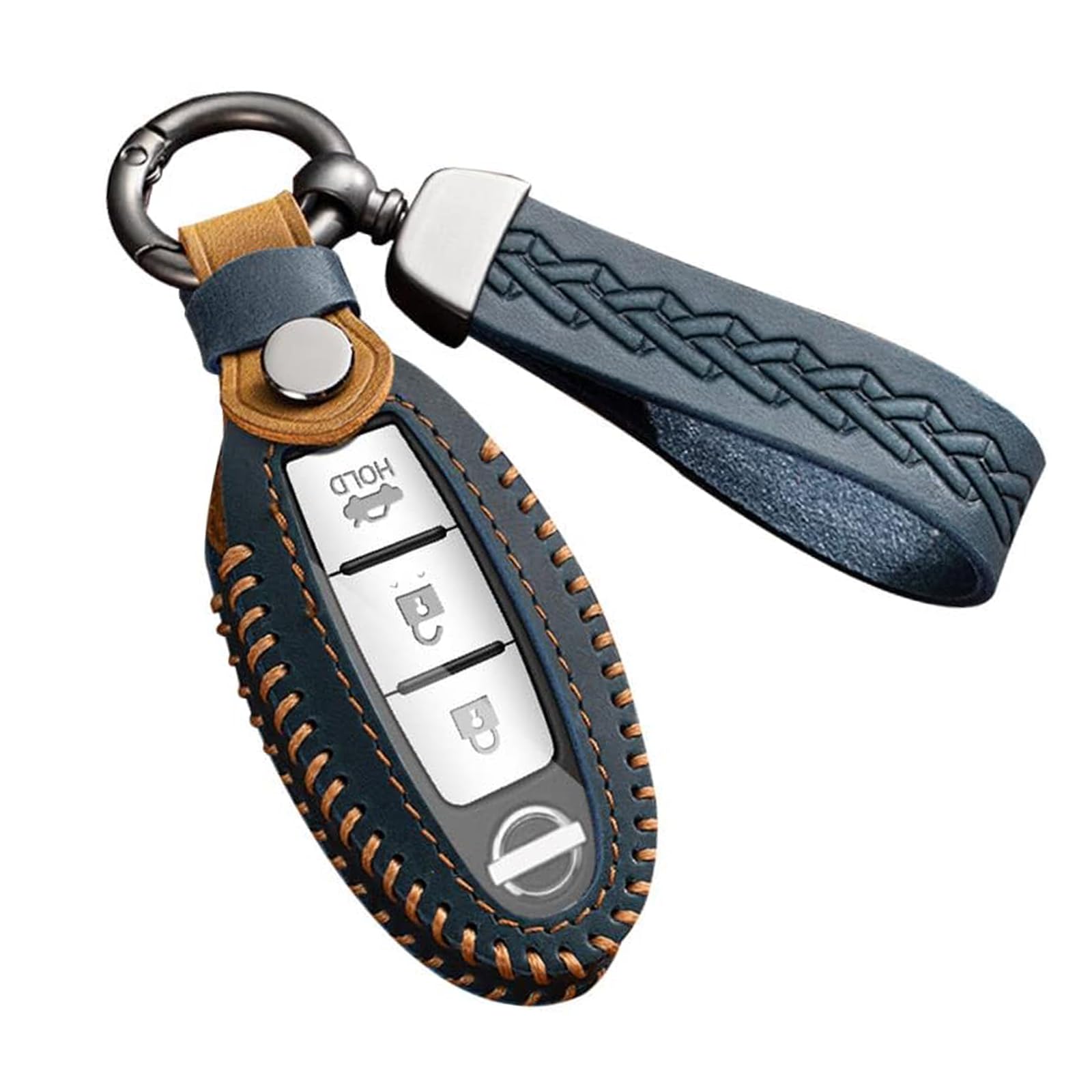 

[Фукатен] Совместимый чехол для ключа Nissan, чехол для ключа, держатель для ключа, Kicks серия P15, Note E13 синий